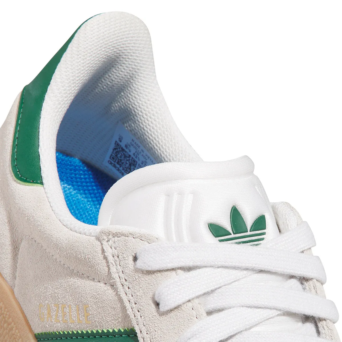 Adidas - Gazelle Adv Shoes White/Green/Gum
