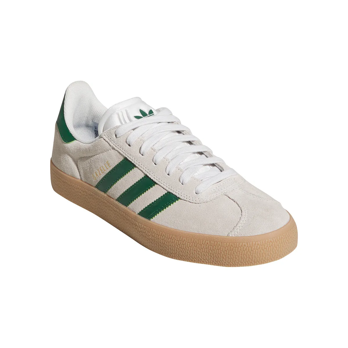Adidas - Gazelle Adv Shoes White/Green/Gum