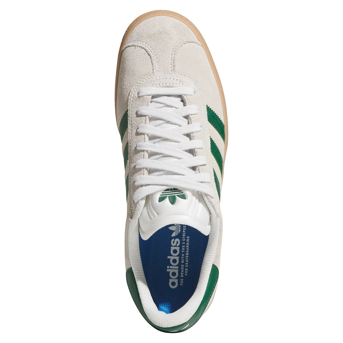 Adidas - Gazelle Adv Shoes White/Green/Gum