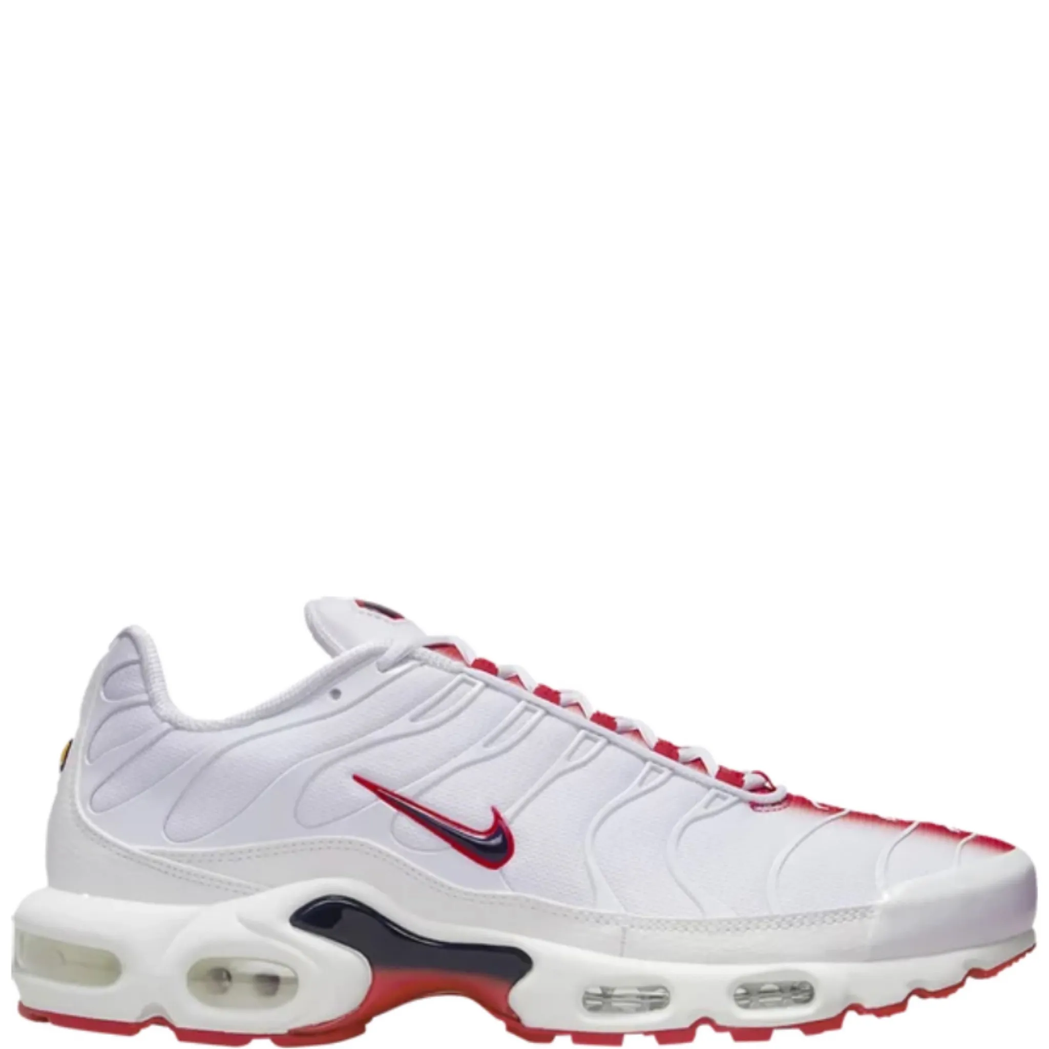 Air Max Plus Tuned White University Red
