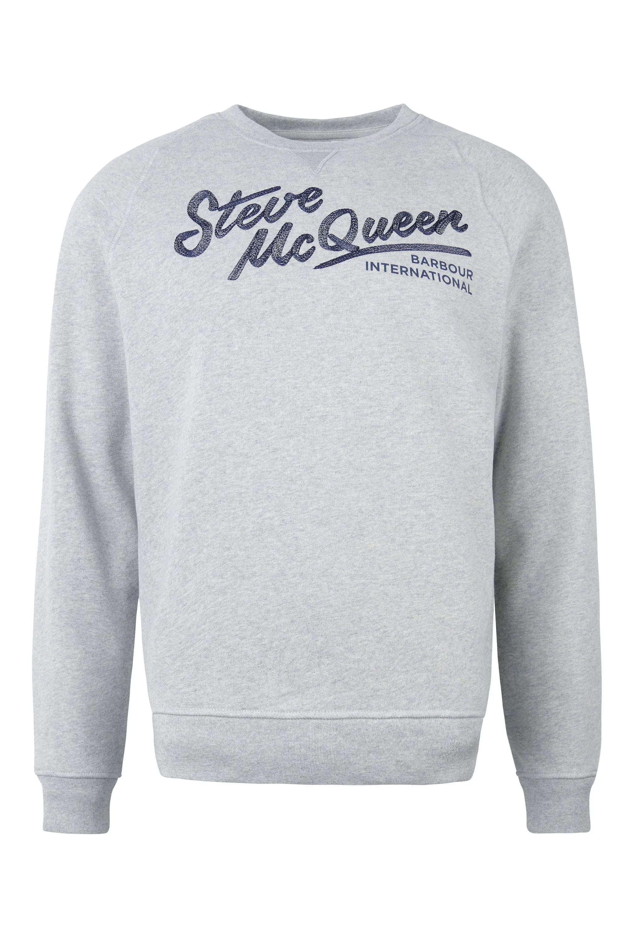 Barbour Steve McQueen Frankie Crew Neck Sweatshirt Grey Marl