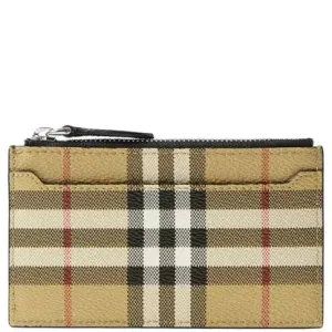 Burberry Check Zip Card Case