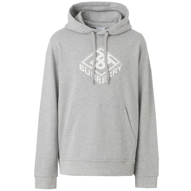 Burberry Grey Oversized Logo Hoodie