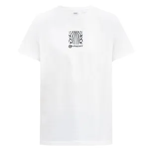 Burberry White Oversized Logo Tee