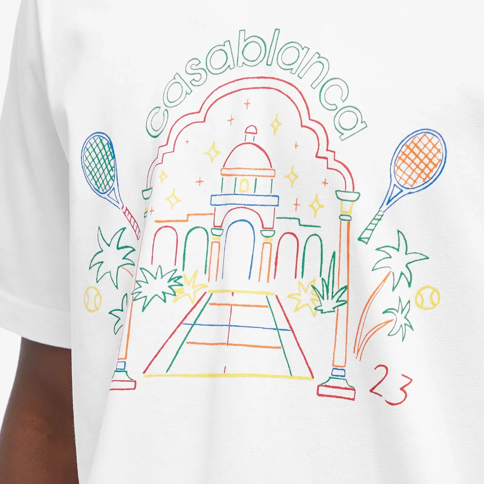 Casablanca White Logo T-Shirt