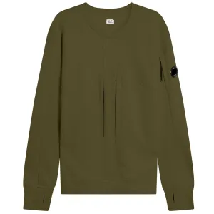 CP Company Khaki Zip Chest Sweater