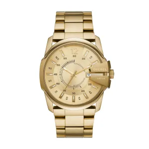 Diesel Men's Master Chief Three-Hand Date, Gold-Tone Stainless Steel Watch