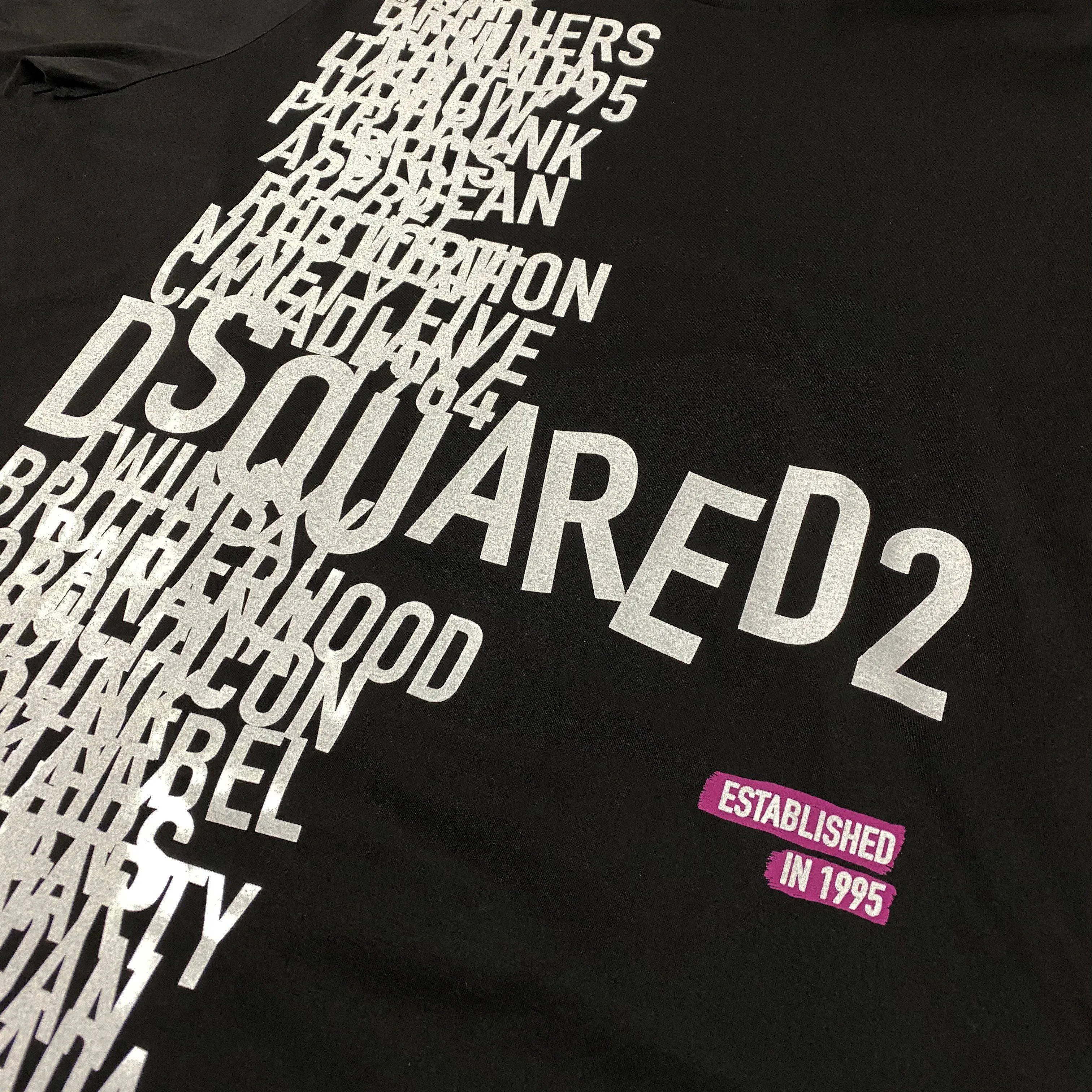 DSQUARED2 Black Oversized Logo T-Shirt