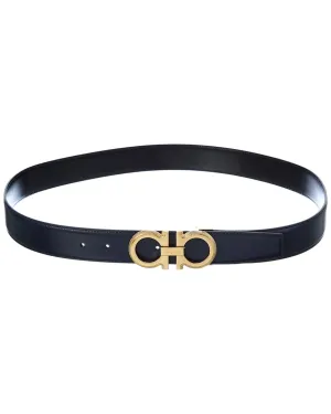 Ferragamo Gancini Reversible & Adjustable Leather Belt