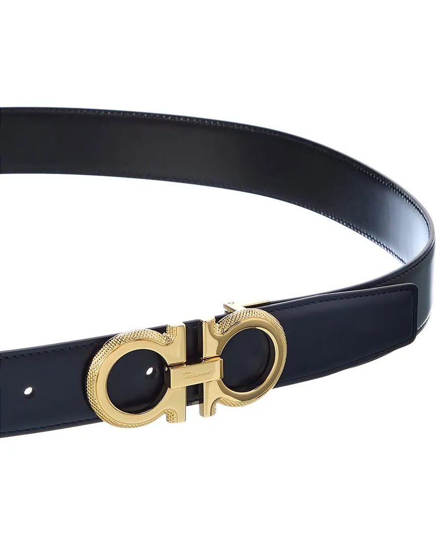 Ferragamo Gancini Reversible & Adjustable Leather Belt