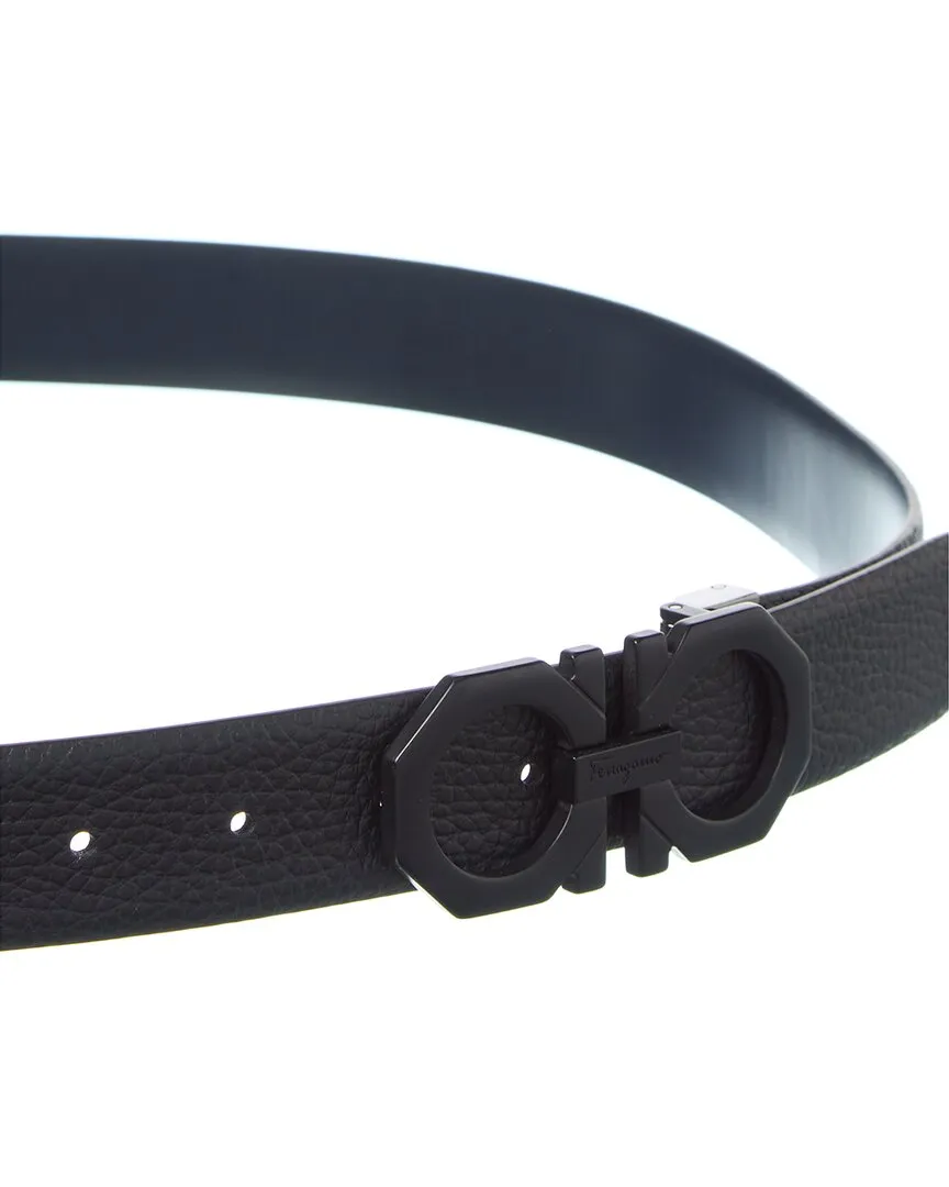 Ferragamo Gancini Reversible & Adjustable Leather Belt