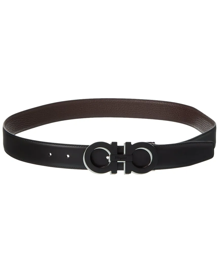 Ferragamo Gancini Reversible & Adjustable Leather Belt
