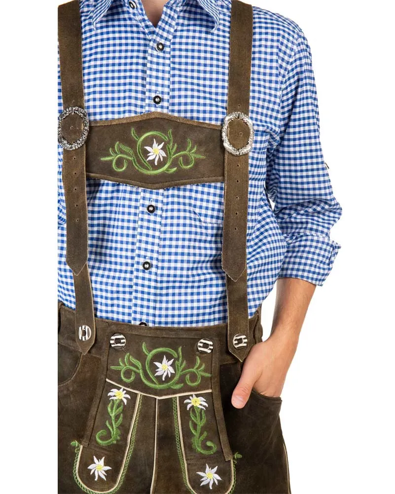 Fritz Authentic Leather Plus Size Lederhosen Mens Costume
