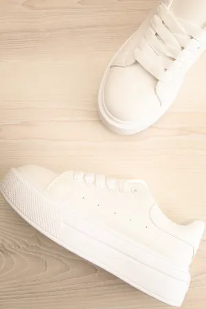 Gernade | White Lace-Up Sneakers