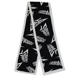 Givenchy Black All Over Print Scarf
