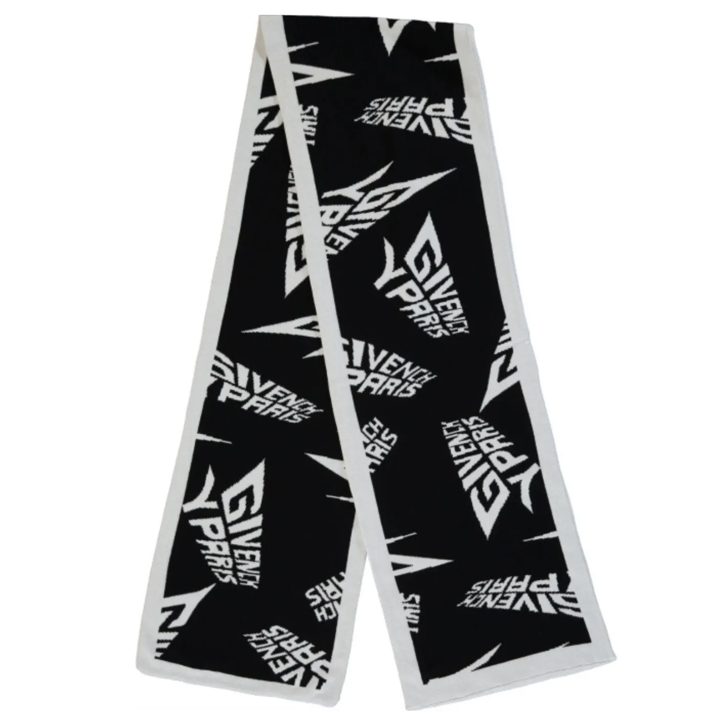 Givenchy Black All Over Print Scarf