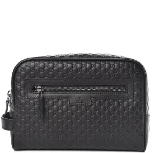 Gucci Leather Logo Toiletry Bag