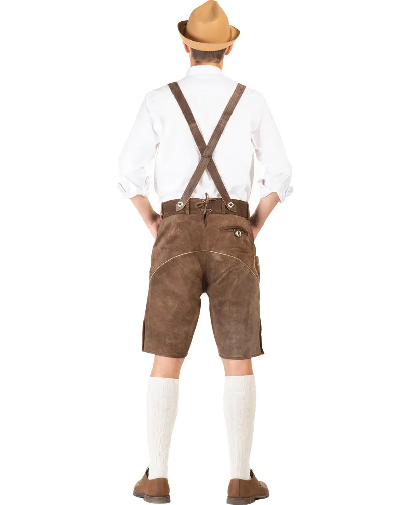 Hans Authentic Leather Plus Size Lederhosen Mens Costume