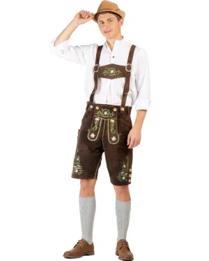 Heinrich Authentic Leather Lederhosen Plus Size Mens Costume