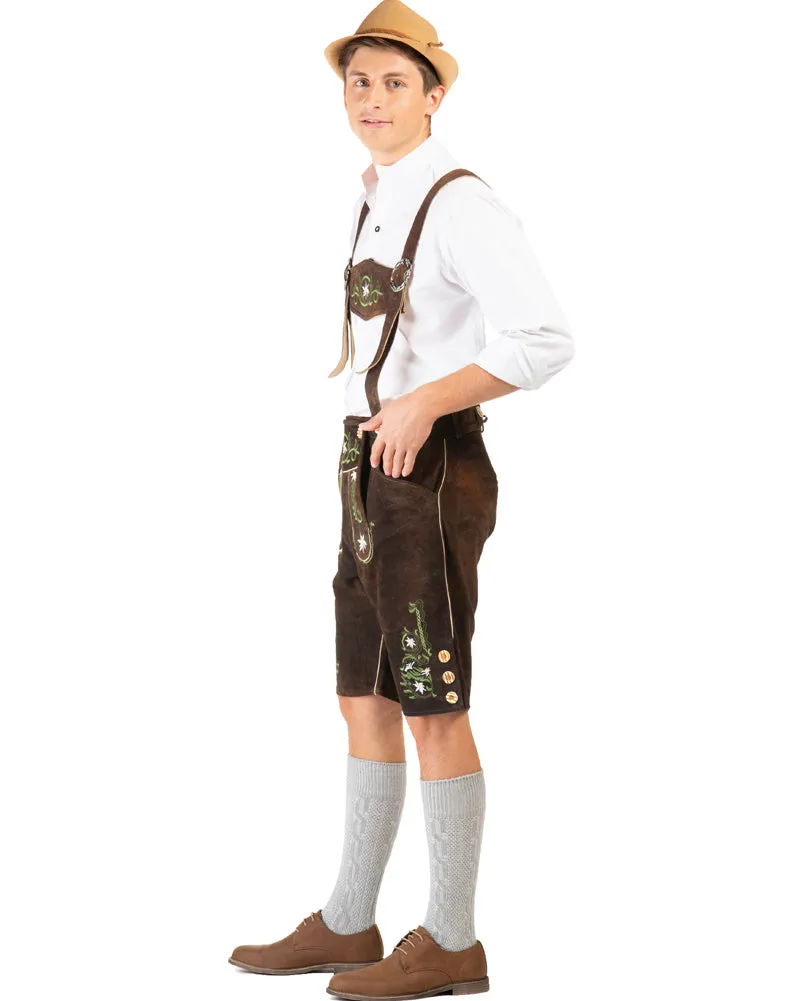 Heinrich Authentic Leather Lederhosen Plus Size Mens Costume