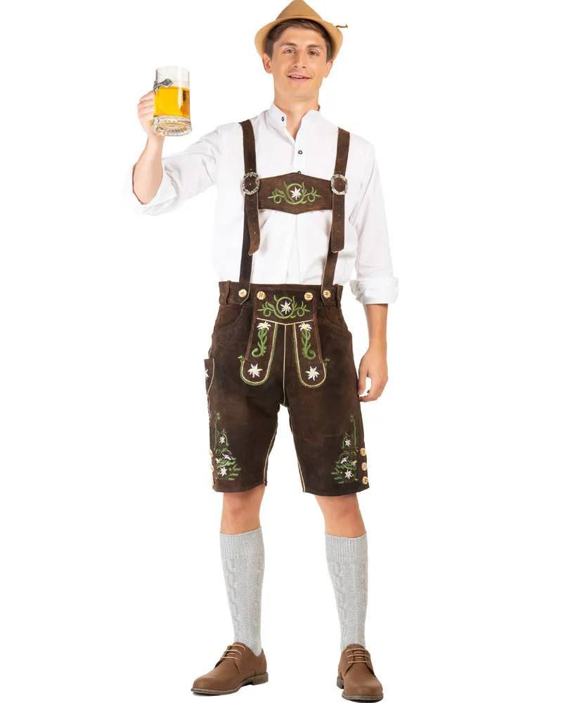 Heinrich Authentic Leather Lederhosen Plus Size Mens Costume