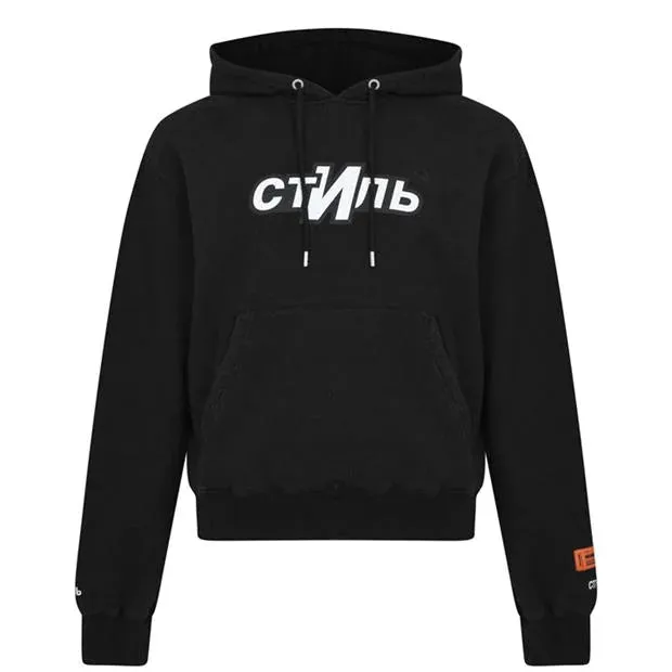Heron Preston Black Logo Hoodie