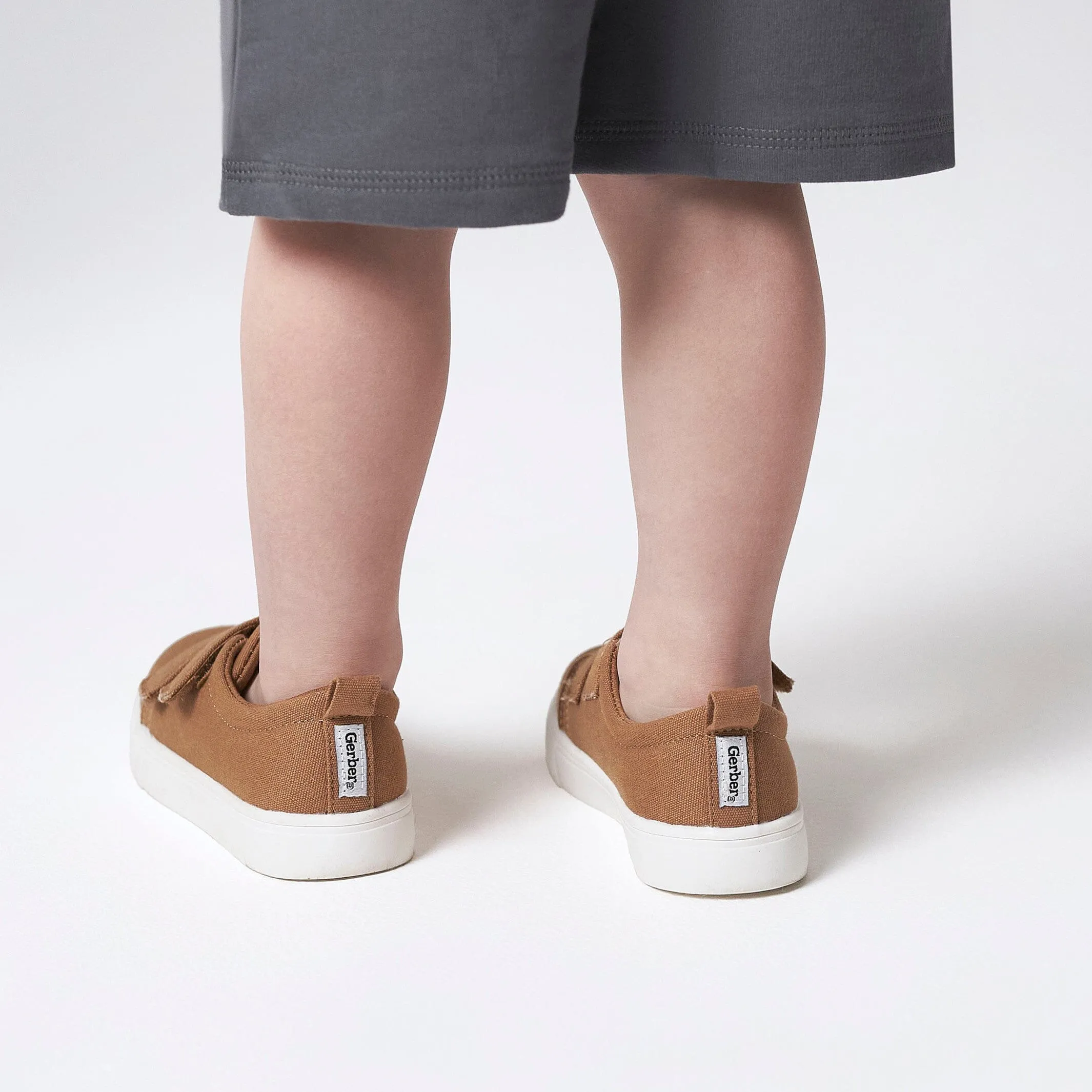Infant & Toddler Boys Washed Rust Twill Strap Sneaker Gerber Childrenswea