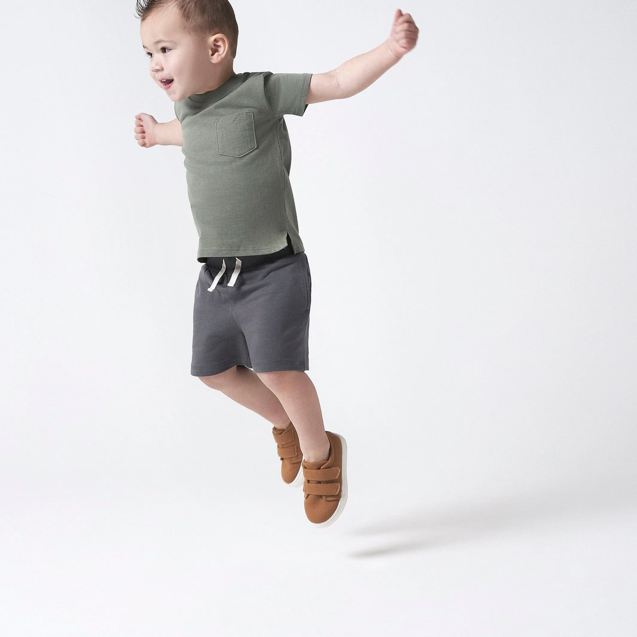 Infant & Toddler Boys Washed Rust Twill Strap Sneaker Gerber Childrenswea
