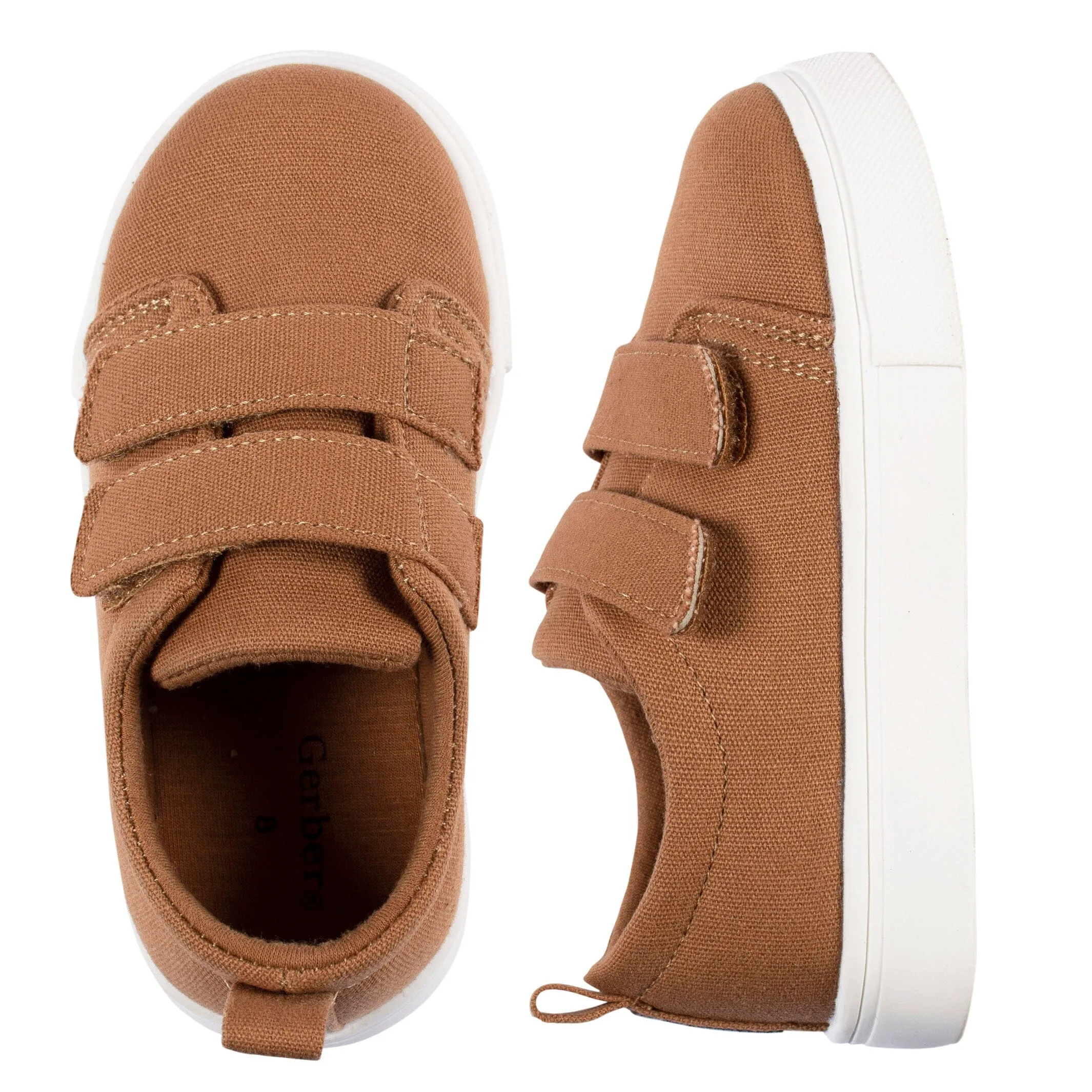 Infant & Toddler Boys Washed Rust Twill Strap Sneaker Gerber Childrenswea