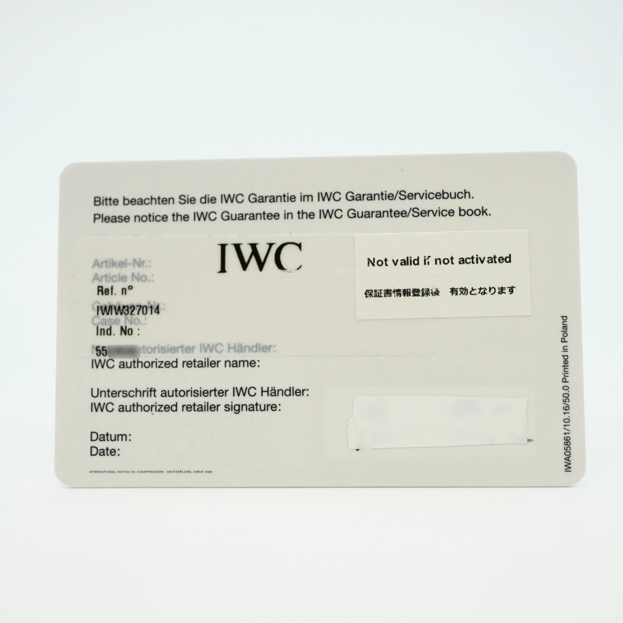 Iwc Wristwatch (Pre-Owned)