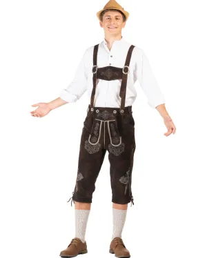 Karl Authentic Leather Lederhosen Plus Size Mens Costume