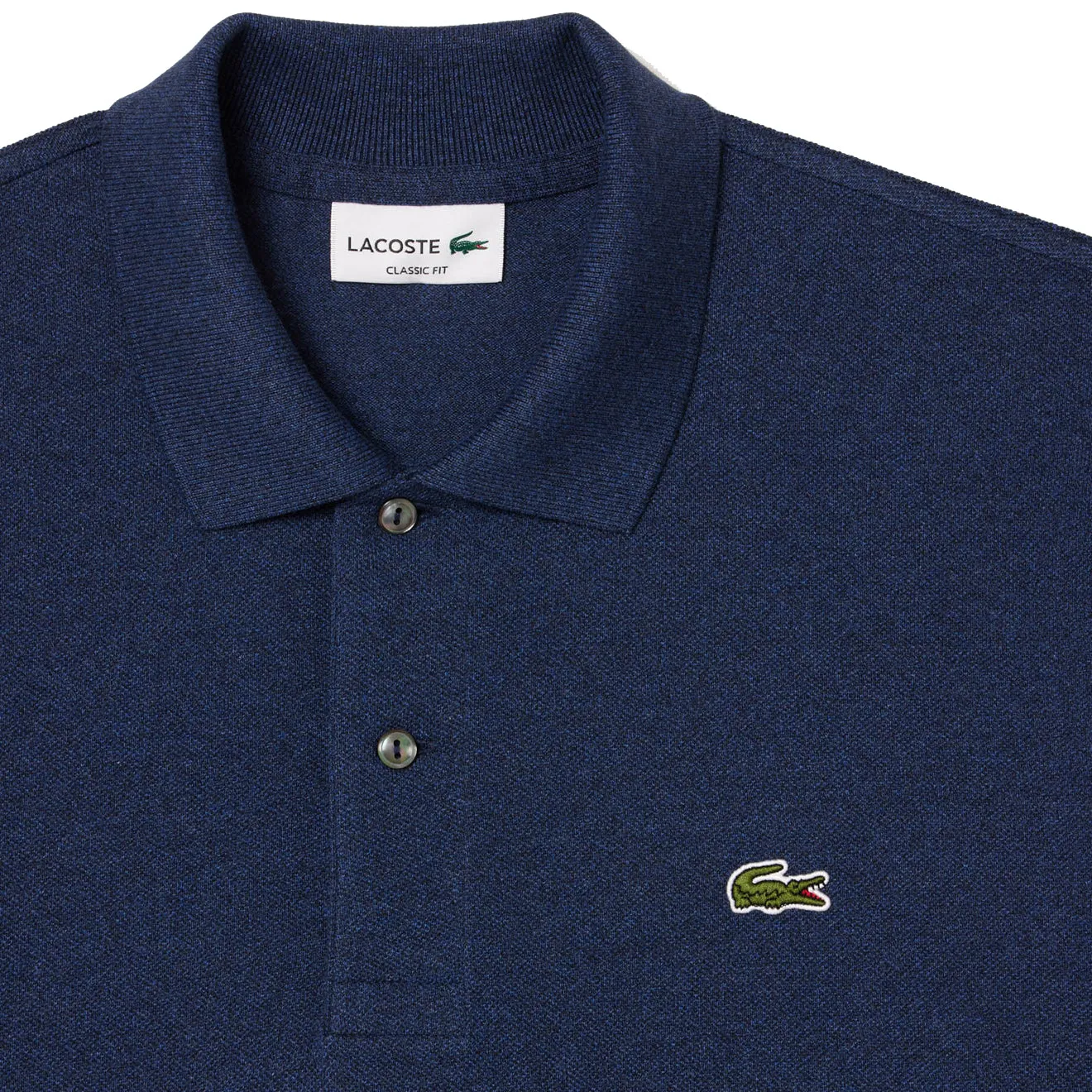 Lacoste Classic Fit L. 12. 12 Marl Polo Shirt Blue Chine
