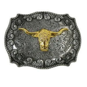 Longhorn Western Belt Buckle