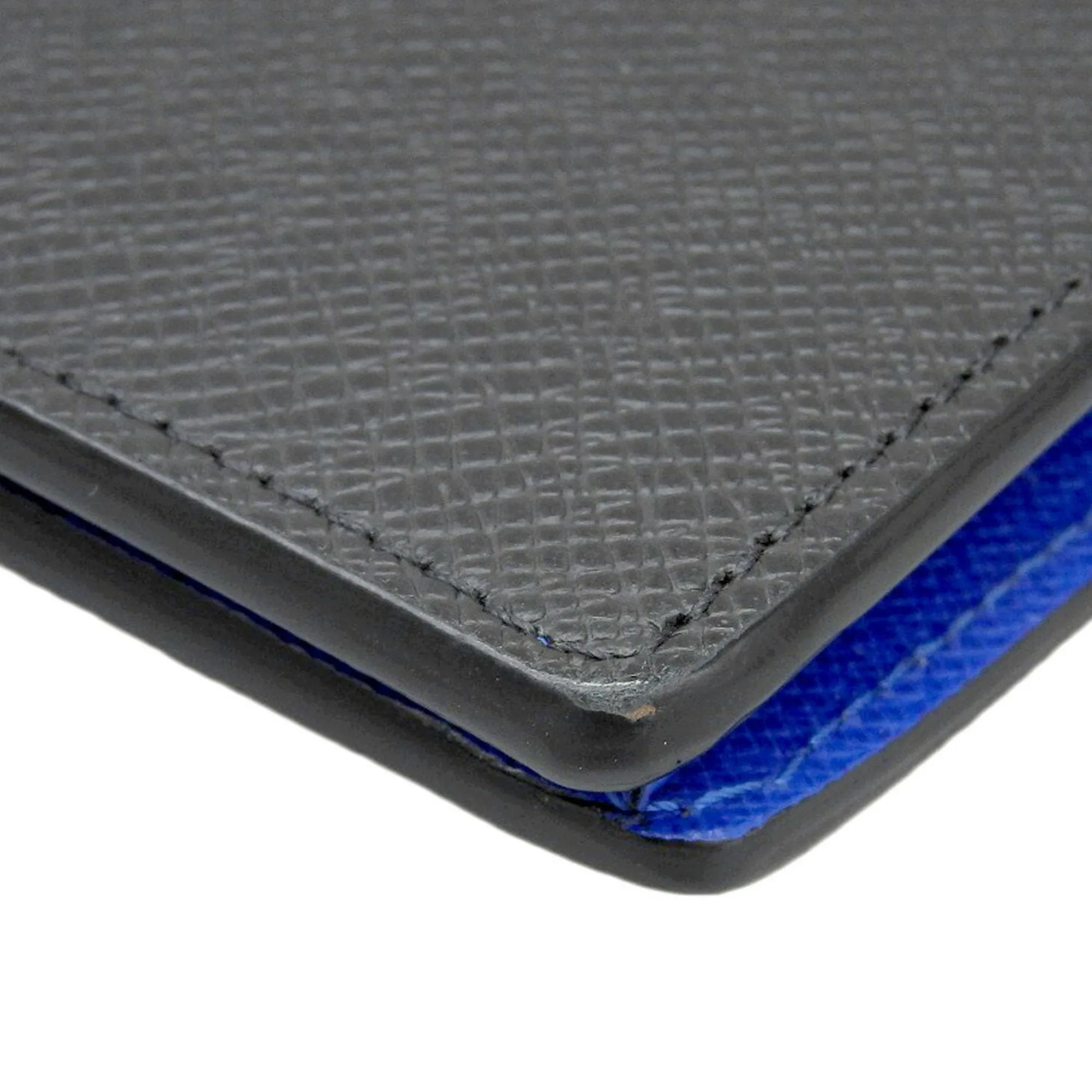 Louis Vuitton blue Taiga Leather Long Wallet (Bi-Fold) (Pre-Owned)
