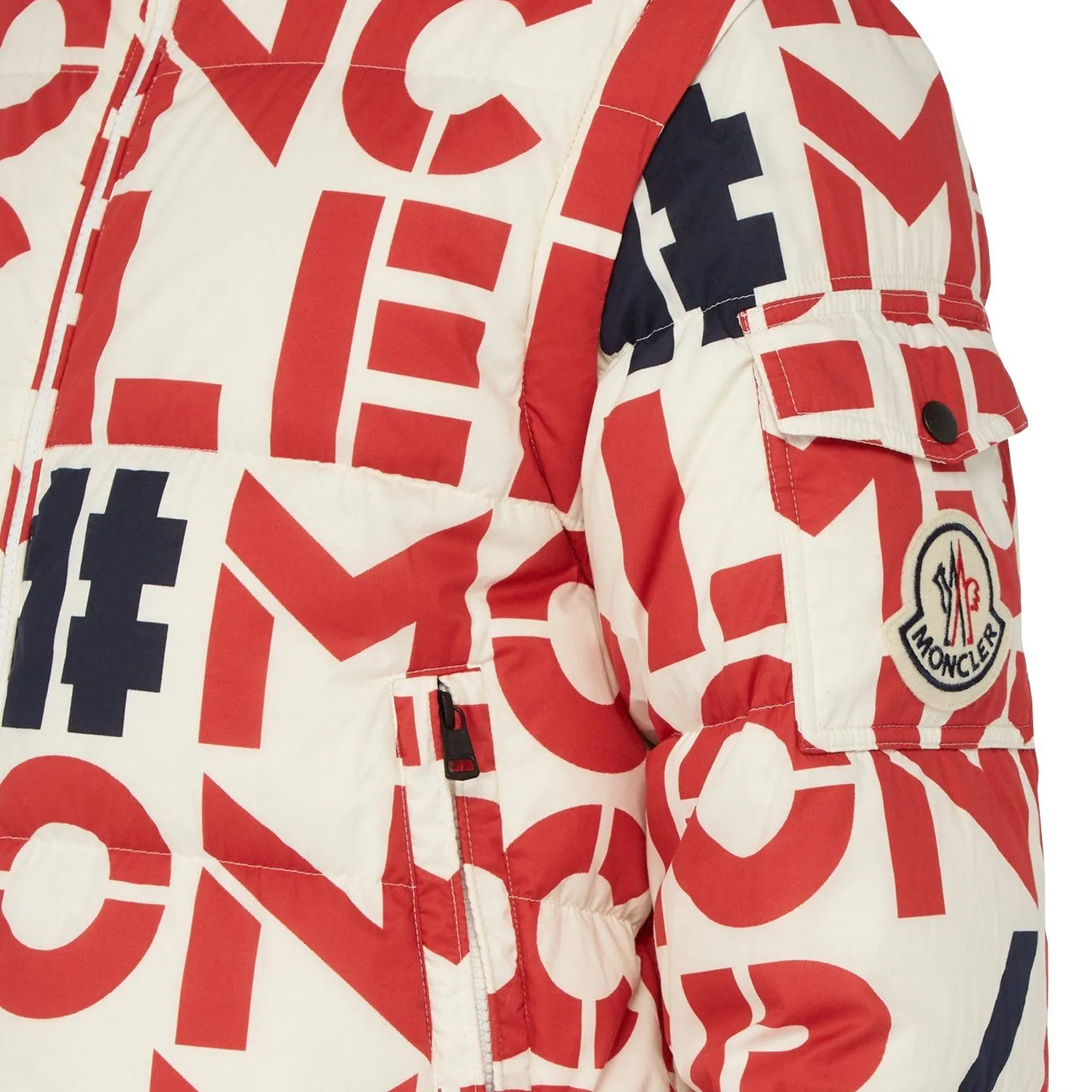 Moncler 1952 Mania Detachable Sleeve Quilted Down Jacket