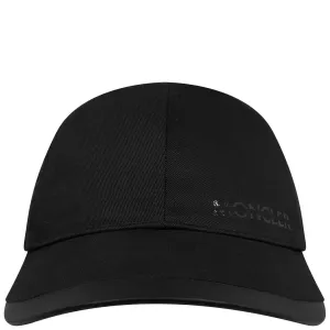 Moncler Black Tonal Logo Cap