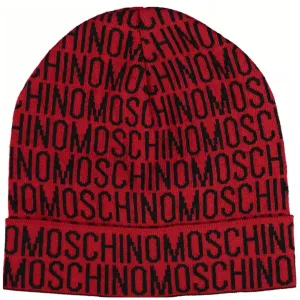Moschino Red Logo Beanie