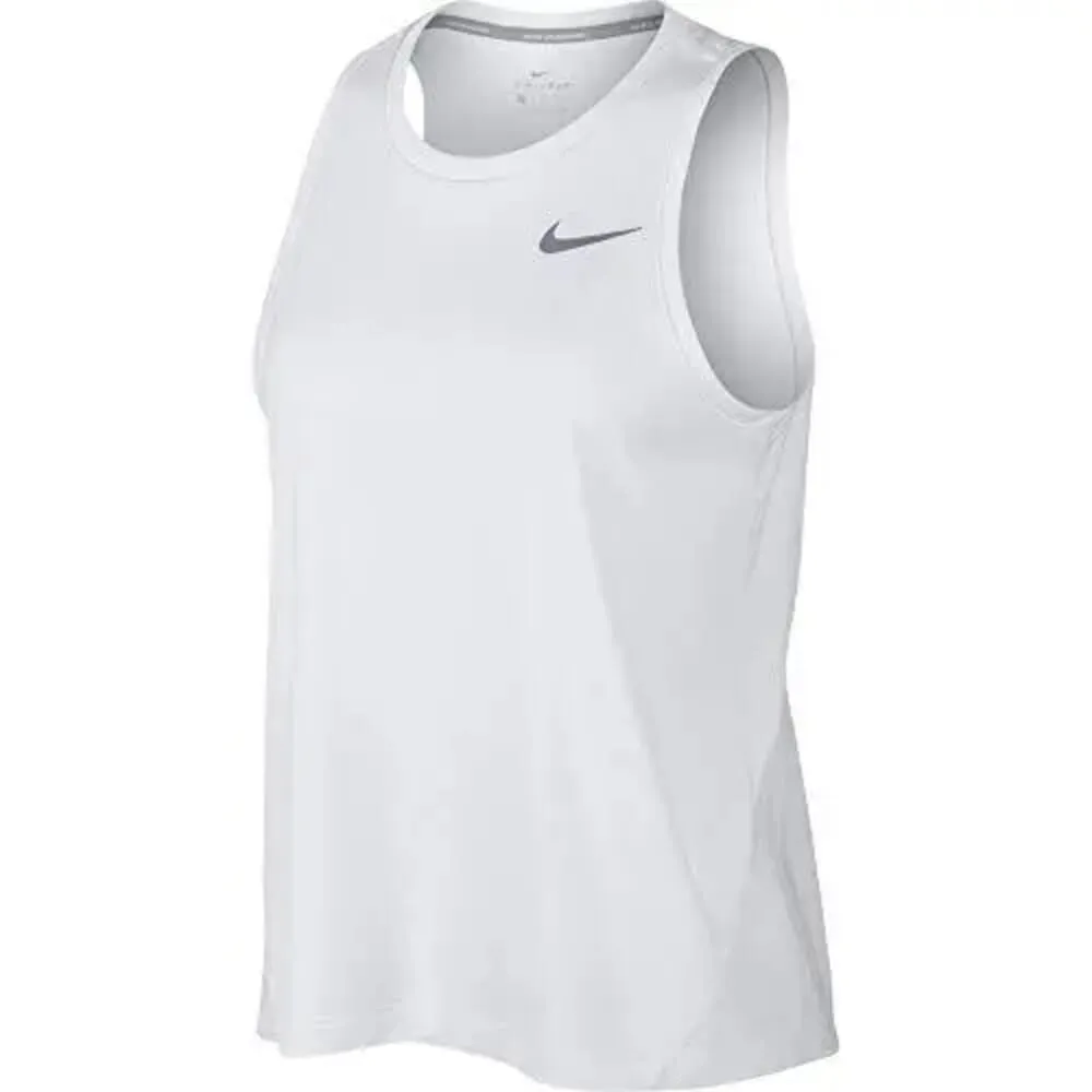 Nike Miler Running Tank White/Reflective Silver  AJ8102-100 Women's