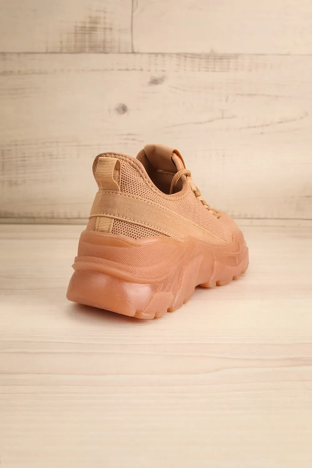Nikey Beige | Lace-Up Sneakers