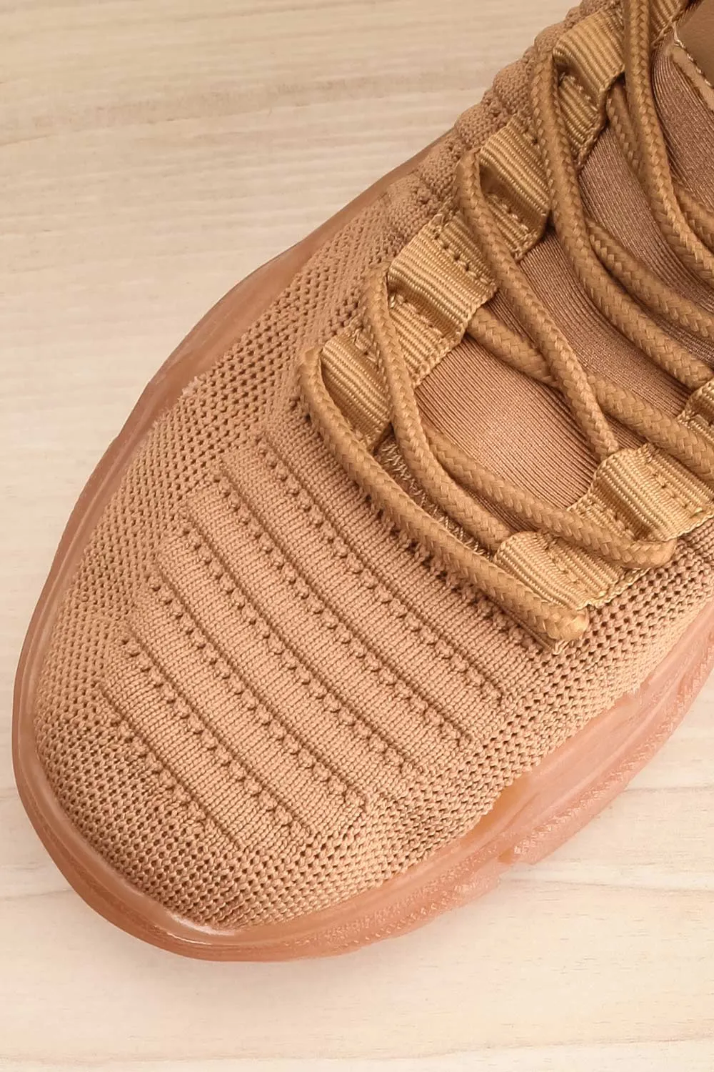 Nikey Beige | Lace-Up Sneakers