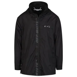 Off-White Black Industrial Zip Raincoat