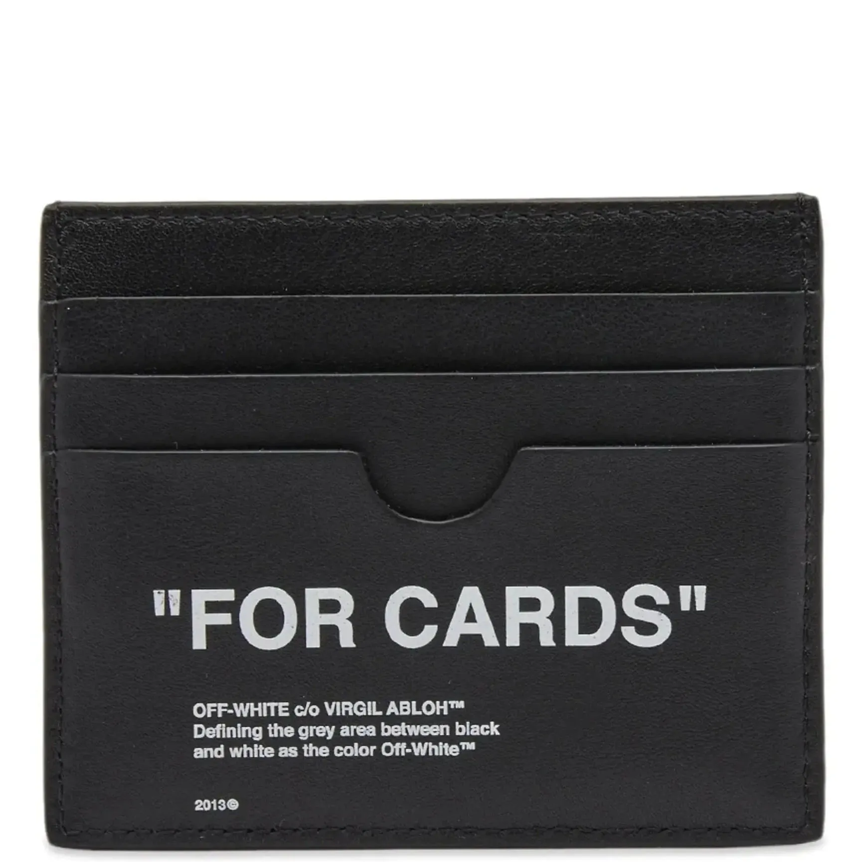 Off-White Quote Card Wallet Black
