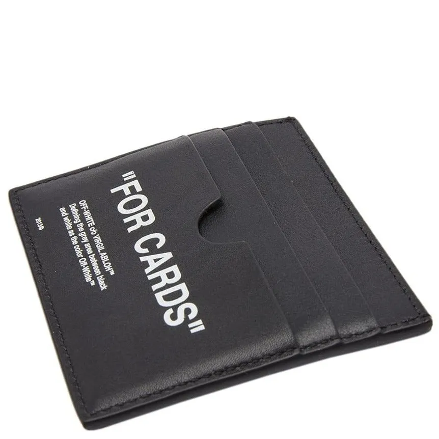 Off-White Quote Card Wallet Black