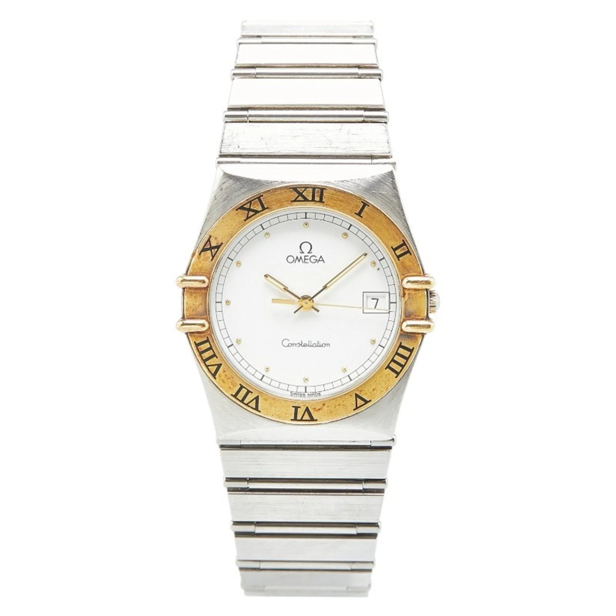 Omega gold Plated Stainless Steel Wristwatch (Pre-Owned)