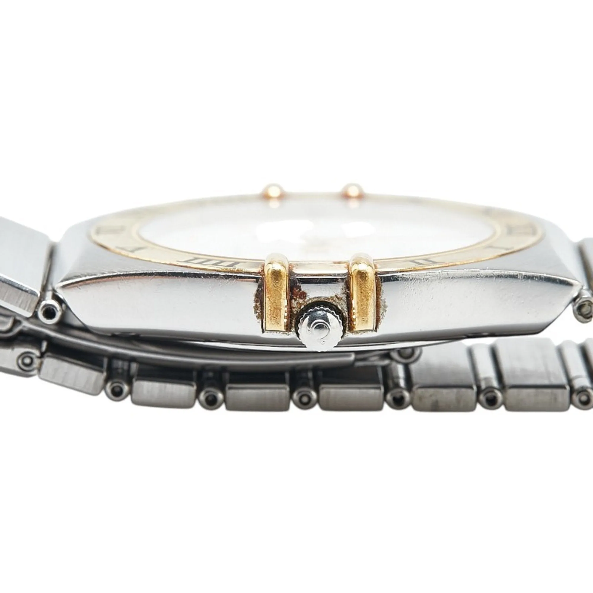 Omega gold Plated Stainless Steel Wristwatch (Pre-Owned)