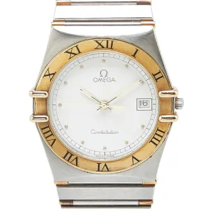 Omega gold Plated Stainless Steel Wristwatch (Pre-Owned)