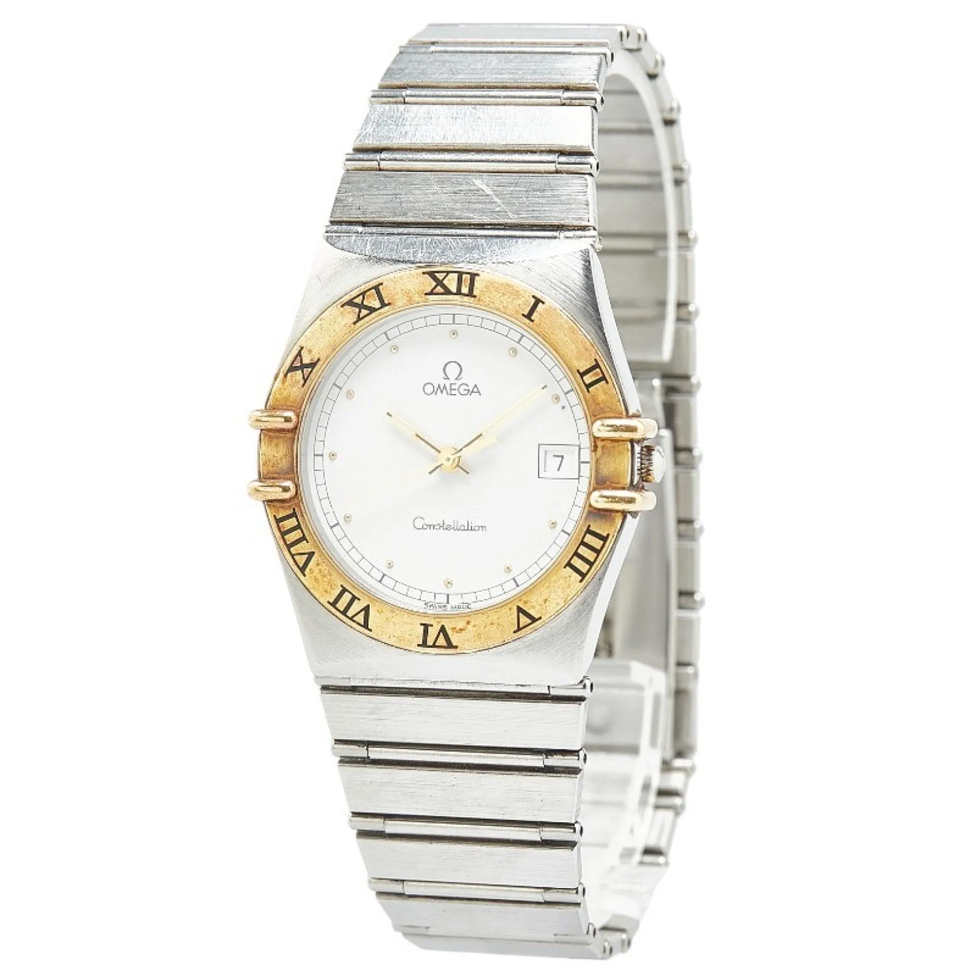 Omega gold Plated Stainless Steel Wristwatch (Pre-Owned)