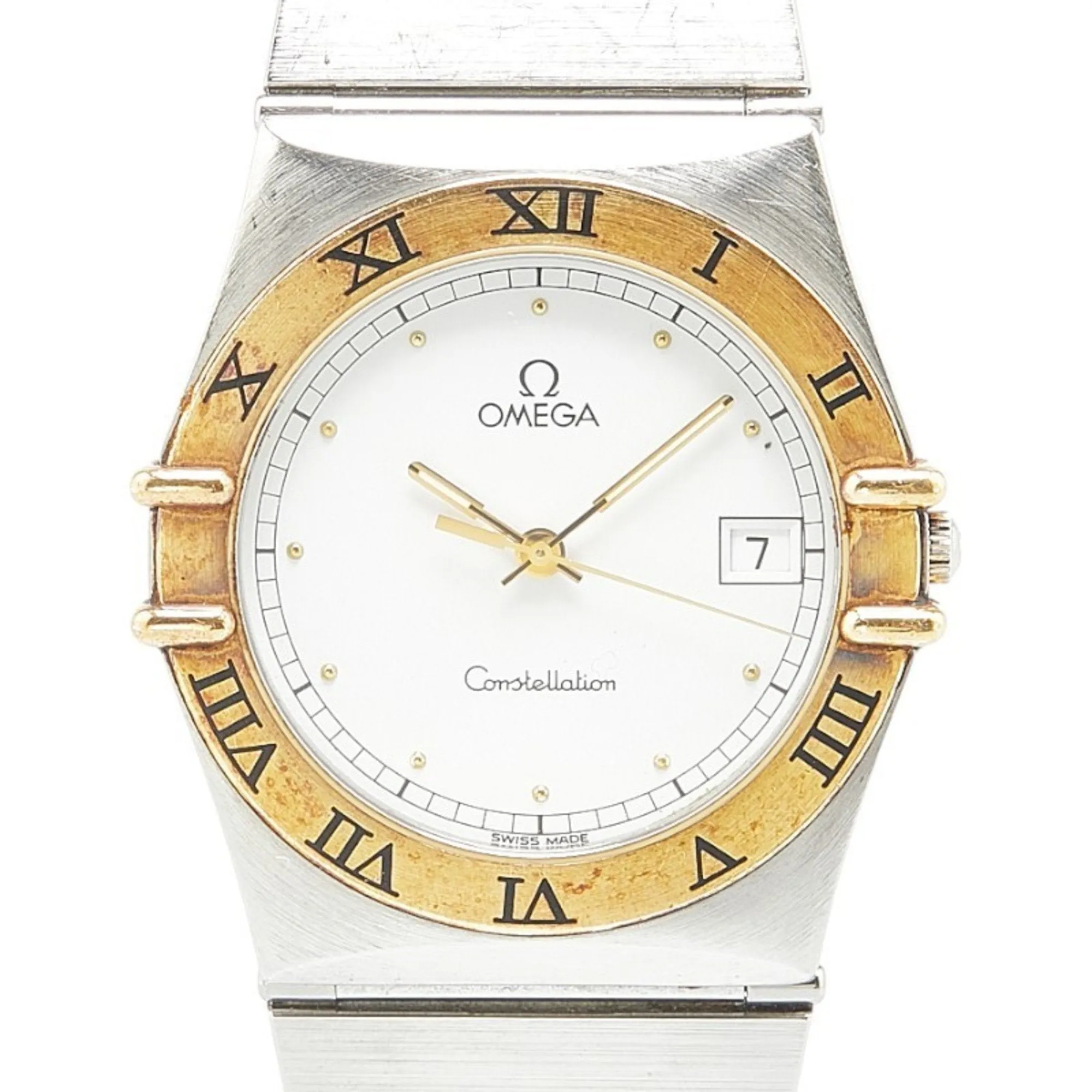 Omega gold Plated Stainless Steel Wristwatch (Pre-Owned)