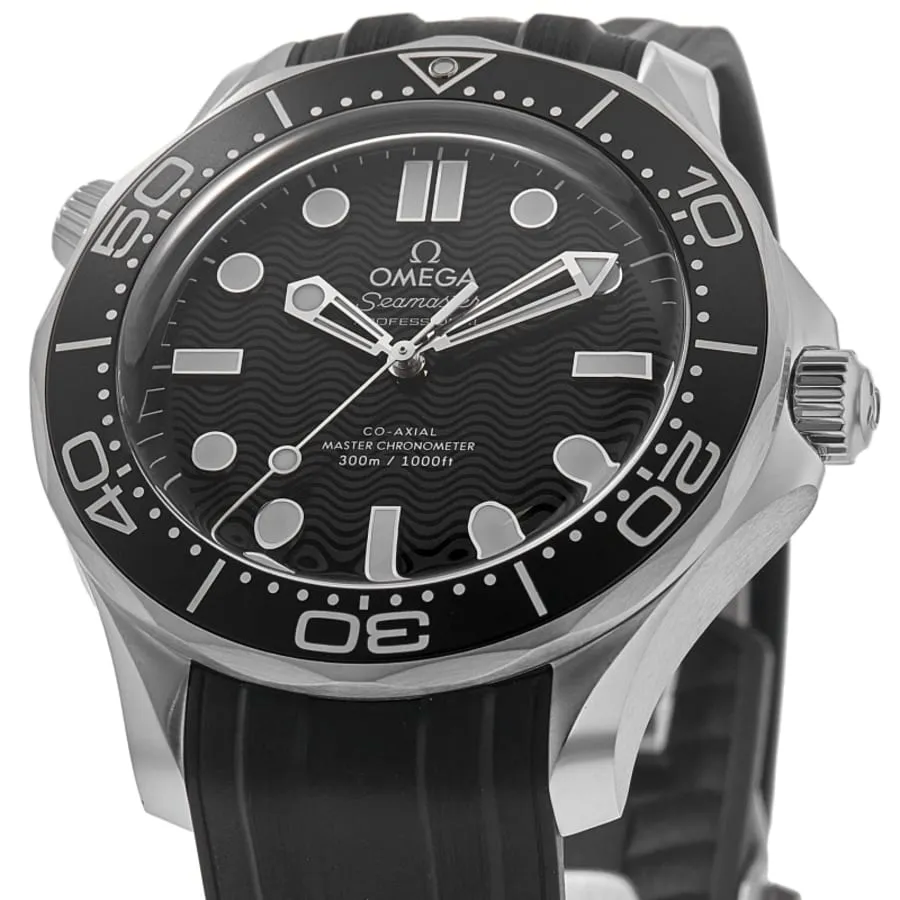 Omega Seamaster Diver 300M Automatic Black Dial Rubber Strap Men's Watch 210.32.42.20.01.003