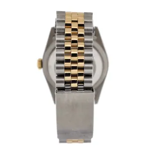 Oyster Perpetual Datejust Automatic Watch Stainless Steel and Yellow Gold with Diamond Markers 36